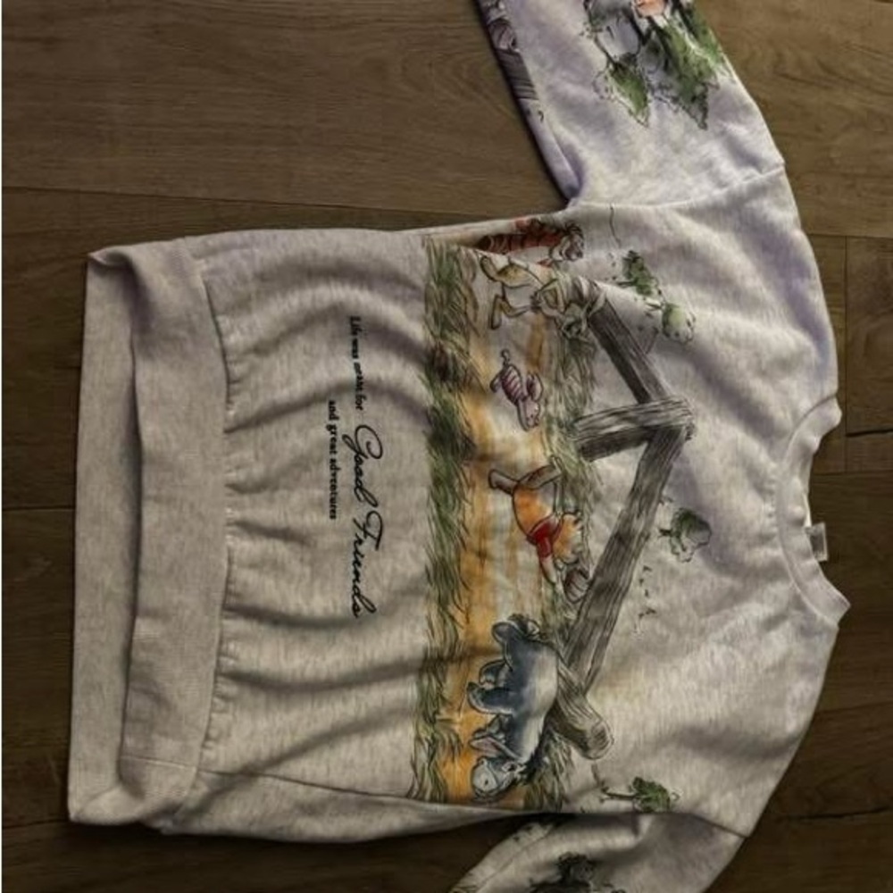 Disney Gray Crew Neck Sweater